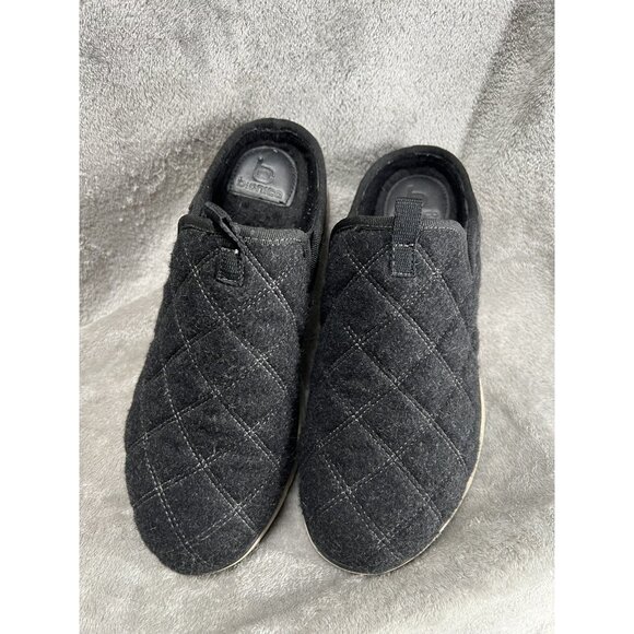Bionica Women’s 9 Akina Gray Quilted Wool Slip On Clog Mule Slipper Shoes - Picture 1 of 7